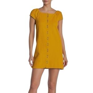 Madewell Women’s Tungsten Glow Size XS Texture & Thread Cap-Sleeve Dress